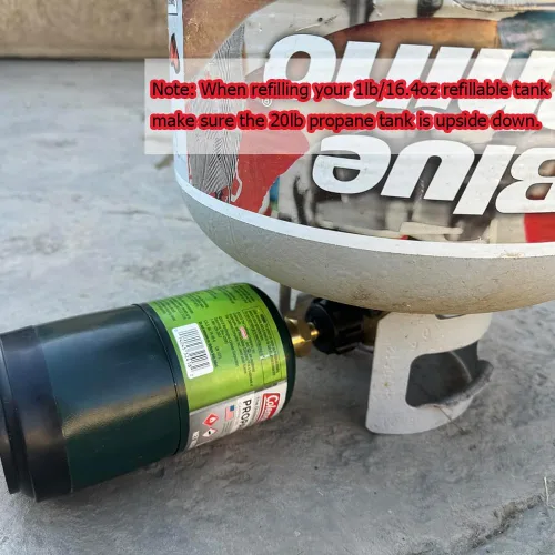 Vista 2 de Hooshing Adaptador de Recarga de Propano para Tanques de Propano de 1 lb Válvula Reguladora QCC1 Compatible con Tanque de Propano QCC1/Tipo1