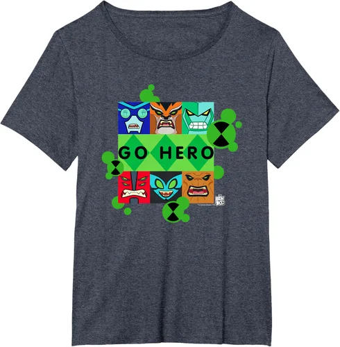 Vista 69 de Ben 10 Go Hero - Camiseta, Azul / Patchwork, S