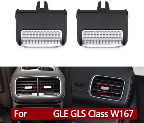 Vista 3 de Clip de lengüeta de salida de aire de CA delantero y trasero compatible con Mercedes Benz W167 GLS GLE 350 400 450 500 580 2020 2021 2022