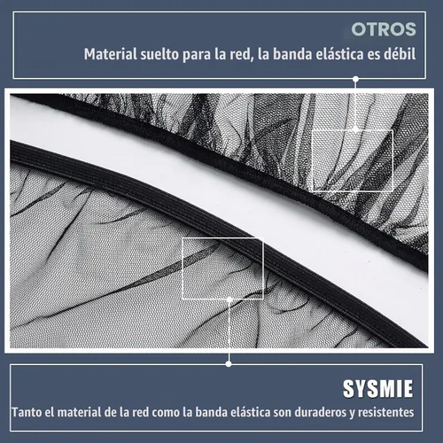 Vista 5 de Sysmie Mosquitera de bebé para asiento de coche infantil y cochecito Doona Negro