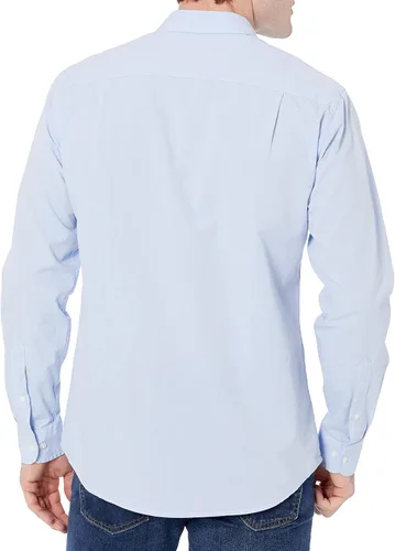 Vista 3 de Tienda Essentials - Camisa de popelina para hombre, de corte regular, manga larga e informal