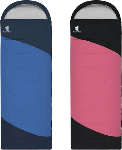 Vista 6 de GEERTOP Backpacking Sleeping Bag for Camping, Lightweight Sleeping Bags for Adults Kids Summer Warm Cold Weather Hiking Travel Azul dusk