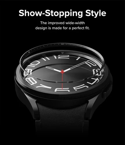 Vista 3 de Ringke Estilo de bisel interior [elegante marco de acero inoxidable] compatible con Samsung Galaxy Watch 6 Classic Case (1.772 pulgadas), protector