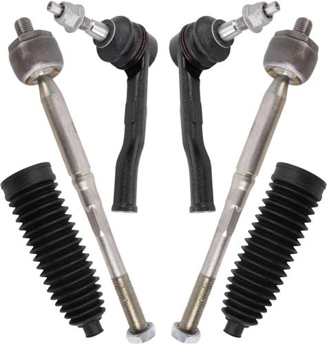 Vista 338 de TRQ Kit de dirección delantera con barra de acoplamiento de fuelle de piñón y cremallera compatible con Toyota Echo 2000-2005