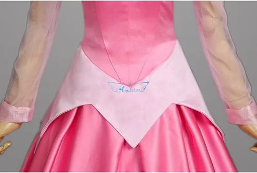Vista 6 de Angelaicos Vestido de princesa de satén para mujer, disfraz de cosplay de Halloween