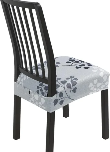 Vista 21 de SearchI Juego de 2 fundas de asiento elásticas para sillas de comedor, suaves, extraíbles y lavables, para sillas de comedor, protector de asiento