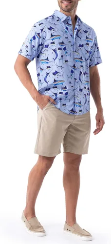 Vista 5 de Guy Harvey Camisa tejida de manga corta estampada para hombre