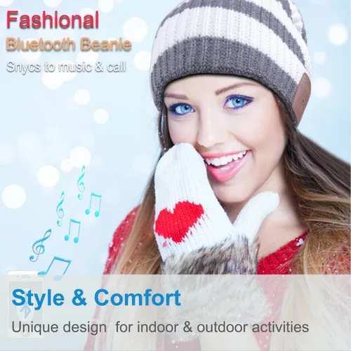 Vista 55 de Rotibox - Gorro inalámbrico con Bluetooth para deportes al aire libre, regalo de Navidad.