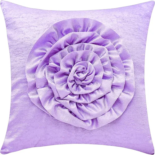 Vista 7 de Funda de almohada verde oliva (flor 3D, 12 x 12 pulgadas, paquete de 1)