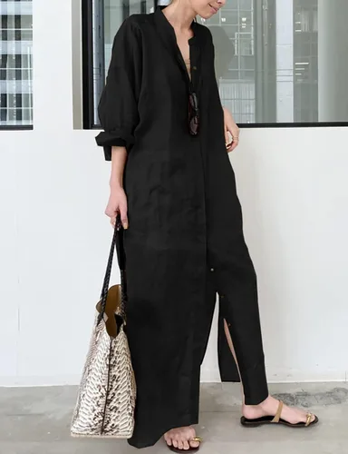 Vista 2 de Bsubseach Women Long Button Down Maxi Shirt Dresses Swimsuit Cover Up Bikini Coverup