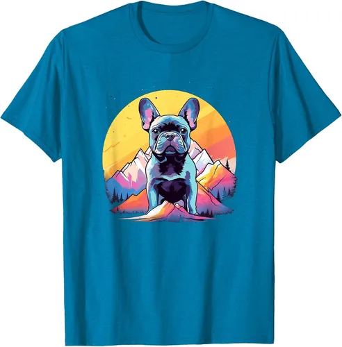 Vista 9 de French Bulldog Dog Men Women Kids T-Shirt Asphalt Grey