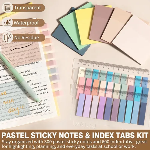 Vista 8 de 62 piezas de suministros escolares estéticos con lindo estuche de lápices, resaltadores en colores pastel, bolígrafos de gel de tinta negra, lápices