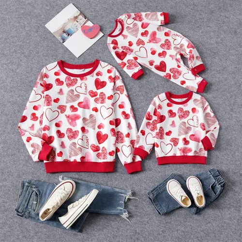 Vista 3 de PATPAT Conjunto de sudadera de leopardo para mamá e hija, mamá e hija, mamá y yo, ropa a juego, Gris