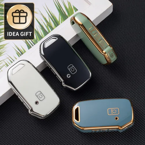 Vista 6 de Compatible con funda para llavero Kia con protección para Kia, Verde, Moderno