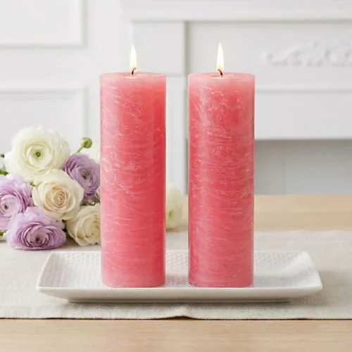 Vista 70 de Richland® Juego de 20 velas de pilar de 2 x 3 pulgadas, color marfil sin perfume