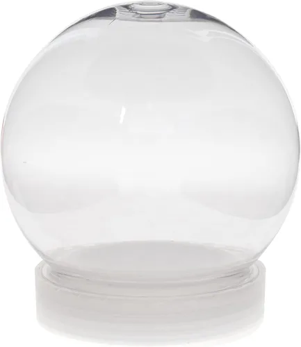 Vista 2 de Creative Hobbies Paquete de 6 (100mm) 4 Pulgadas DIY Globo de Nieve Globo de Agua - Plástico Transparente con Tapa de Tornillo Perfecto