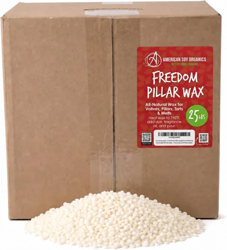 Vista 12 de American Soy Organics Freedom Pillar - Cuentas de cera de soja, cera