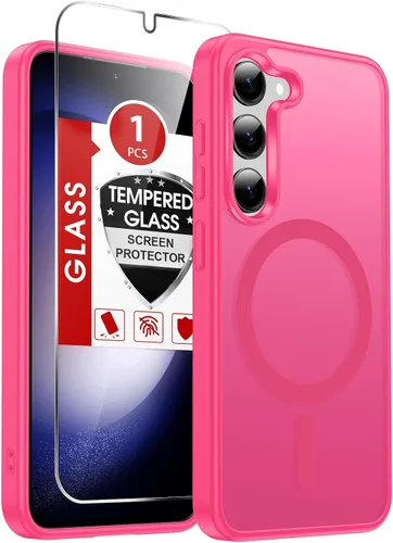 Vista 243 de LeYi Funda para teléfono Samsung-S23: protector de pantalla e imán MagSafe Púrpura