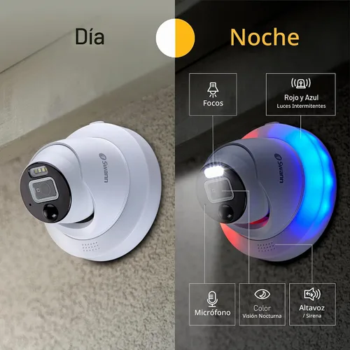 Vista 3 de Swann Cámara de seguridad domo NVR complementaria 6K, cámara IP para interior y exterior, CCTV con cable PoE de 12 MP, audio de 2 vías, análisis
