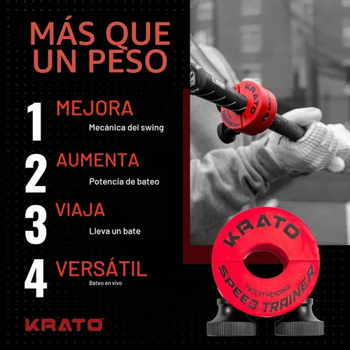 Vista 2 de Krato Bat Weight - Baseball and Softball Bat Training Weight for Youth, High School, College
