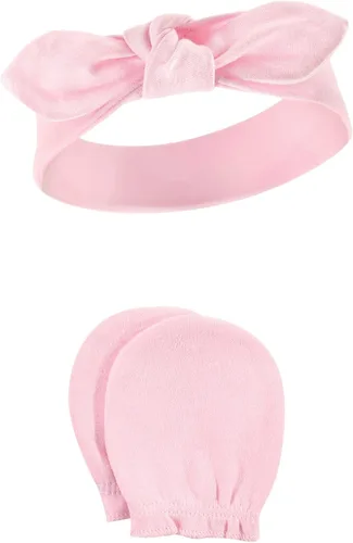 Vista 51 de Hudson Baby Conjunto de diadema de algodón y manoplas para rascar para bebé
