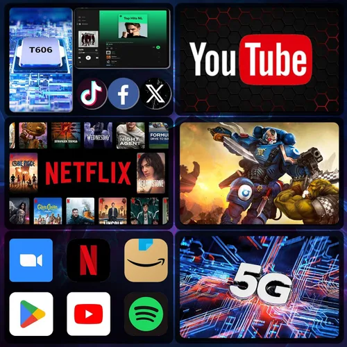 Vista 4 de Tablet Android de 10.1 pulgadas, 8 GB de RAM 128 GB de almacenamiento, Android 12 Oct-core procesador, 5 millones+13 millones de cámaras duales