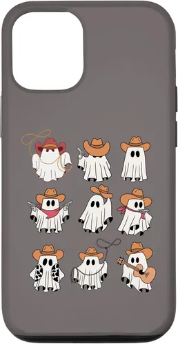 Vista 25 de Carcasa divertida para iPhone 13 Pro Max Boo Haw Western Cowboy Ghost Cowgirl