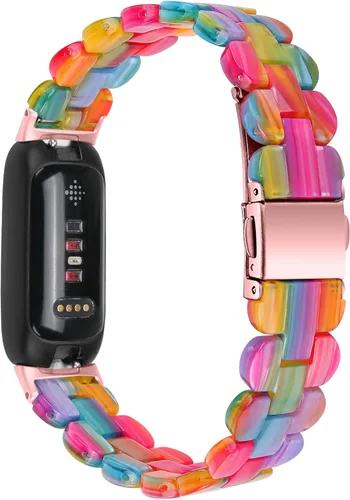 Vista 9 de TenCloud Bandas de resina compatibles con Fitbit Inspire 3 Band para Inspire 3 Smart Watch Band para mujeres y hombres, bandas deportivas ligeras