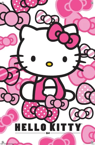 Vista 4 de Trends International Hello Kitty - Póster de pared con lazos y alfileres, 14.725 x 22.375 pulgadas 2-Paquete de póster y pin de empuje