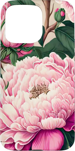 Vista 31 de Funda con diseño artístico de peonía rosa para iPhone 16