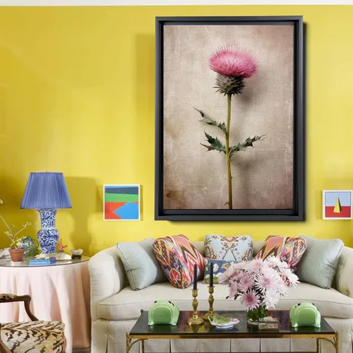 Vista 2 de Thistle Wall Art, Botanical Print, Instant Prints, Boho Wall Decor, Nature Photography