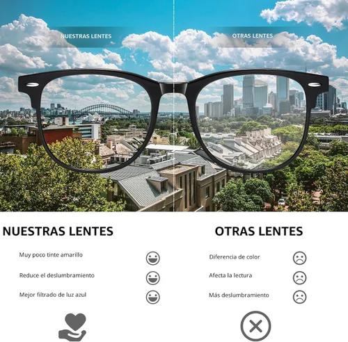 Vista 3 de Okany Lentes de bloqueo de luz azul para mujeres, hombres y mujeres, con filtro de pantalla de computadora negra, gafas de juego para mujeres