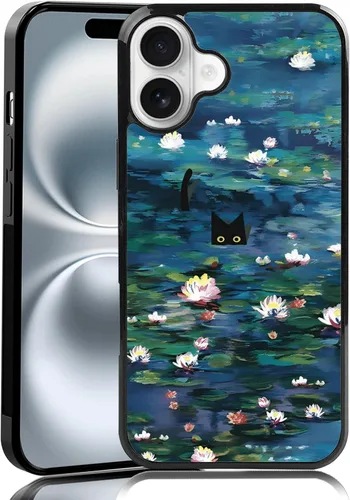 Vista 9 de Elegante funda de teléfono con diseño de gato Marie compatible con iPhone 11, funda de encaje dorado para iPhone, a prueba de golpes, rosa fucsia
