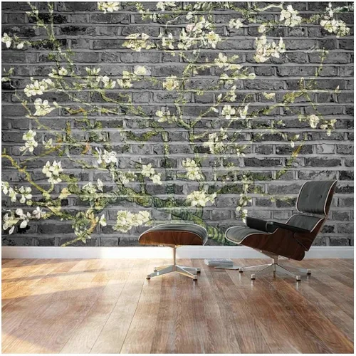 Vista 30 de Wall26 - Papel tapiz en color cobre con estampado de "Almendro en flor" de Vincent Van Gogh
