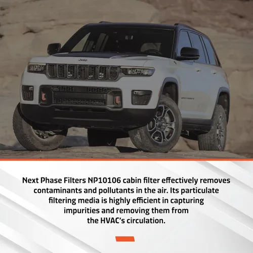 Vista 6 de Paquete de 1 filtro de aire de cabina, fabricado en Estados Unidos, compatible con varios modelos de automóviles Fiat y Jeep. Reemplaza a O.E.