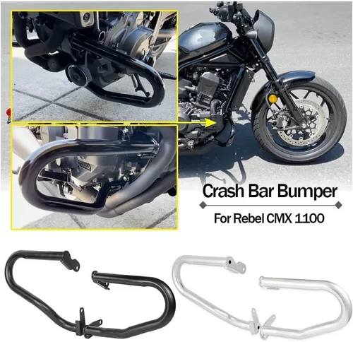Vista 3 de Barras de choque de carretera de acero inoxidable para motocicleta, protector de motor, marco lateral, protector deslizante, tanque de combustible