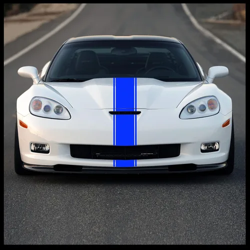 Vista 8 de Racing Stripes - Calcomanía de vinilo para automóvil, camión, JDM Import Euro, negro, rojo, blanco, plateado, rosa, verde lima