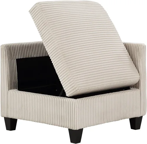 Vista 7 de Lexicon Sofá modular modular para sala de estar, asiento de esquina de pana con almacenamiento, unidades de sofá modular seccional, silla tapizada