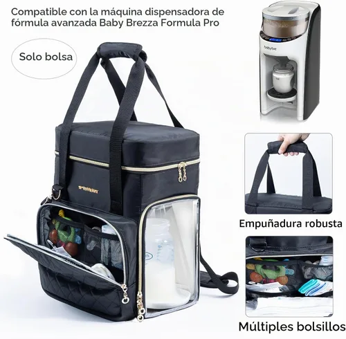 Vista 4 de SFYBYHEART Estuche de transporte compatible con Baby Brezza Formula Pro Advanced Formula Pro - Bolsa de transporte para mezclador de fórmula