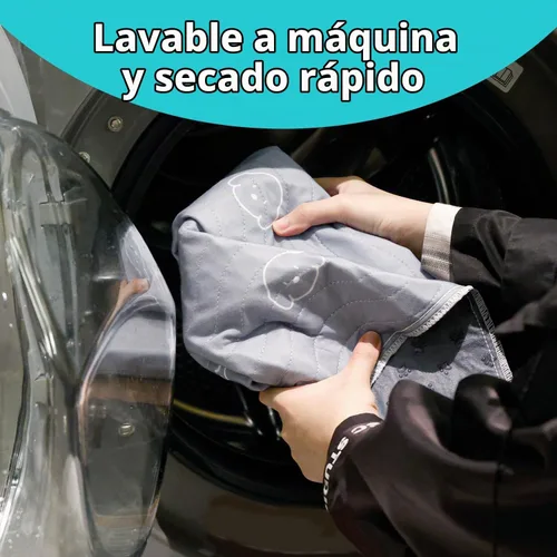 Vista 7 de Paquete de 2 almohadillas para orina de cachorros, de gran absorción, lavables para perros, almohadillas reutilizables para orina