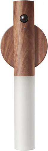Vista 13 de LANDGOO Luces nocturnas con sensor de movimiento de madera, imán y sensor de cuerpo, luces nocturnas para pasillo, luz LED recargable, escalera