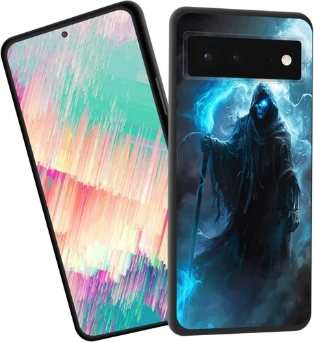 Vista 77 de Funda delgada para Google Pixel 4 XL, funda delgada de silicona de TPU suave a prueba de golpes para Google Pixel 4 XL, gato negro luna estrellada