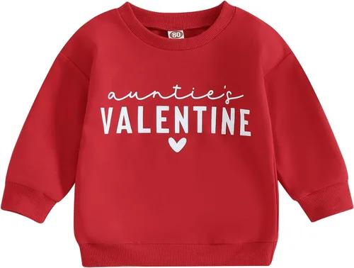 Vista 52 de Sudadera con cuello redondo para el día de San Valentín para bebé, niña, niño, para el día de San Valentín