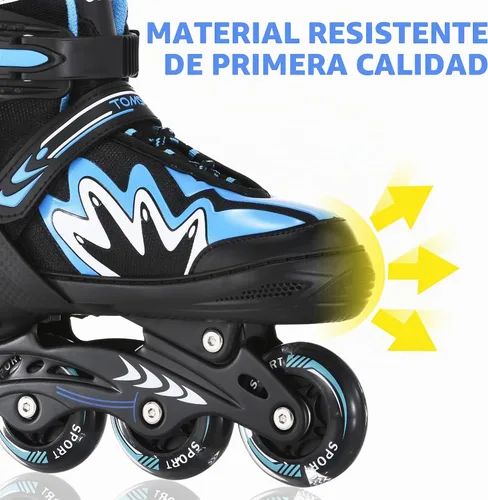 Vista 6 de TOMSHOO Kids Roller Blades Adjustable Inline Skates