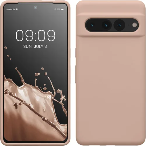 Vista 19 de kwmobile Funda compatible con Google Pixel 7 Pro - Funda de silicona TPU con acabado suave - Piedra antigua