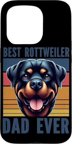 Vista 14 de Rottweiler Dad Rottie Father Dog Parent Father's Day Retro Case for iPhone 16