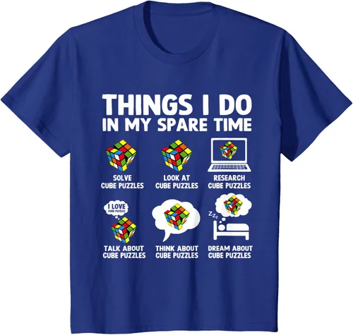 Vista 51 de Things I Do in My Spare Time Cube Puzzle Speed Cubing Camiseta