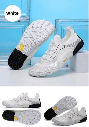 Vista 2 de AIOX Zapatos de agua para mujeres y hombres, de secado rápido, calcetines acuáticos ligeros para playa, natación, río, piscina, lago, senderismo