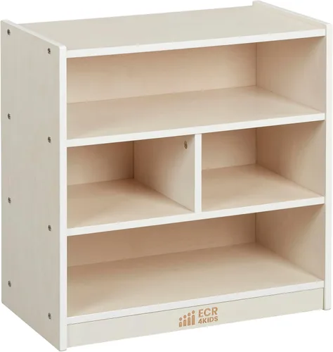 Vista 13 de ECR4Kids carro de almacenamiento móvil de bloques, pequeño, mobiliario para aulas, gris lavado Durable Birch, GREENGUARD Gold Certified, 30 lb