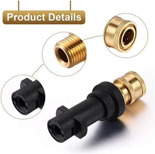 Vista 4 de Lavadora a presión 5 en 1 Rotación Turbo Punta de boquilla ajustable 4000 psi y 1/4 pulgadas de conexión rápida Adaptador de pistola de lavado a